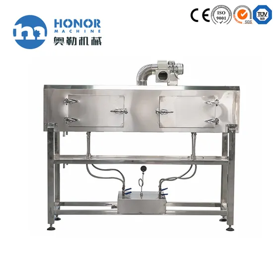 Etichettatrice per maniche termoretraibili per bottiglie rotonde Etichettatrice per maniche termoretraibili per bottiglie di olio