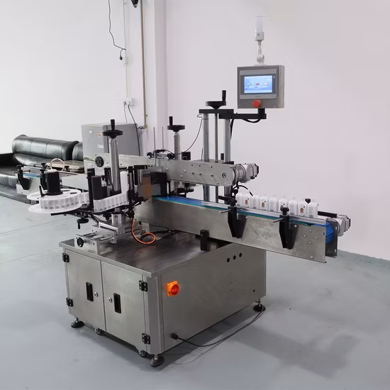 Etichettatrice per adesivi a doppio lato Gosunm Etichettatrice a doppio lato in cartone con applicatore di etichette per bottiglie quadrate a due lati